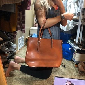 Vegan leather tote